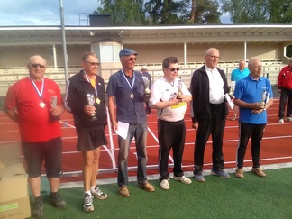 Ulkopallojen henkilökohtaiset kisat Vilppulassa 16.6.2018 
Yleisen sarjan palkitut vas. Toivo Järvinen (2), Jorma Naroma (1) Jorma Karp (3), Antti Miettinen, Asko Saksa ja Jussi Pohjola