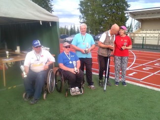 Ulkopallojen henkilökohtaiset kisat Vilppulassa 16.6.2018 
Luokat 2-3 sarjan palkitut vas. Marko Ylikleemola (2), Raimo Nevanen (1), Jorma Parviainen (3) Jouko Lumme ja Onerva Uuttera