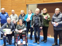Ryhmäkuvia Ystäväboccian palkituista