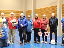 Ryhmäkuvia Ystäväboccian palkituista